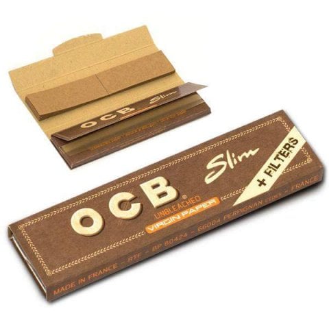 Ocb  Unbleached  Kingsize  Slim   Tips