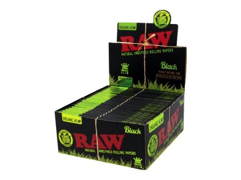 Raw  Black  Organic  Hemp  King  Size  Rolling  Paper