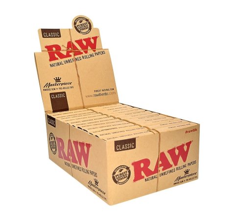 Raw  Masterpiece  Kingsize  Papers   Pre  Rolled  Tips 1