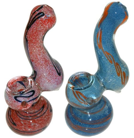 Small  Coloured  Glass  Bubbler  Pipe