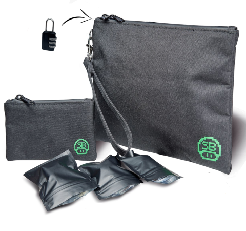 Stash  Bros  Activated  Carbon  Smell  Proof  Bag  Mini   Large