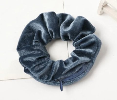 Stash  Hair  Scrunchies  With  Hidden  Pocket   Zipper  Pack  Of 3