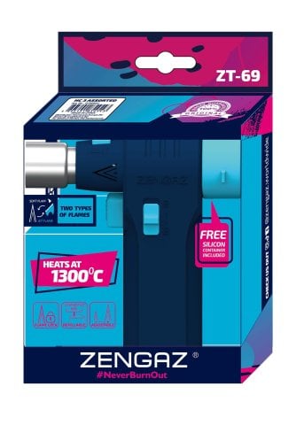 Zengaz  Giga  Torch  Jet  Lighter  With  Silicone  Storage  Container