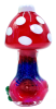 3  Inch 7 5cm  Red  Mushroom  Glass  Pipe
