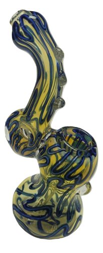 Coloured  Glass  Bubbler  Pipe 17cm