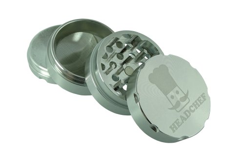 Headchef  Headchef  Razor 40mm 4  Part  Grinder  Silver